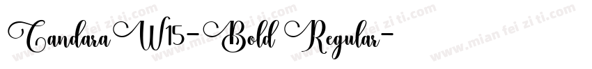 CandaraW15-Bold Regular字体转换
